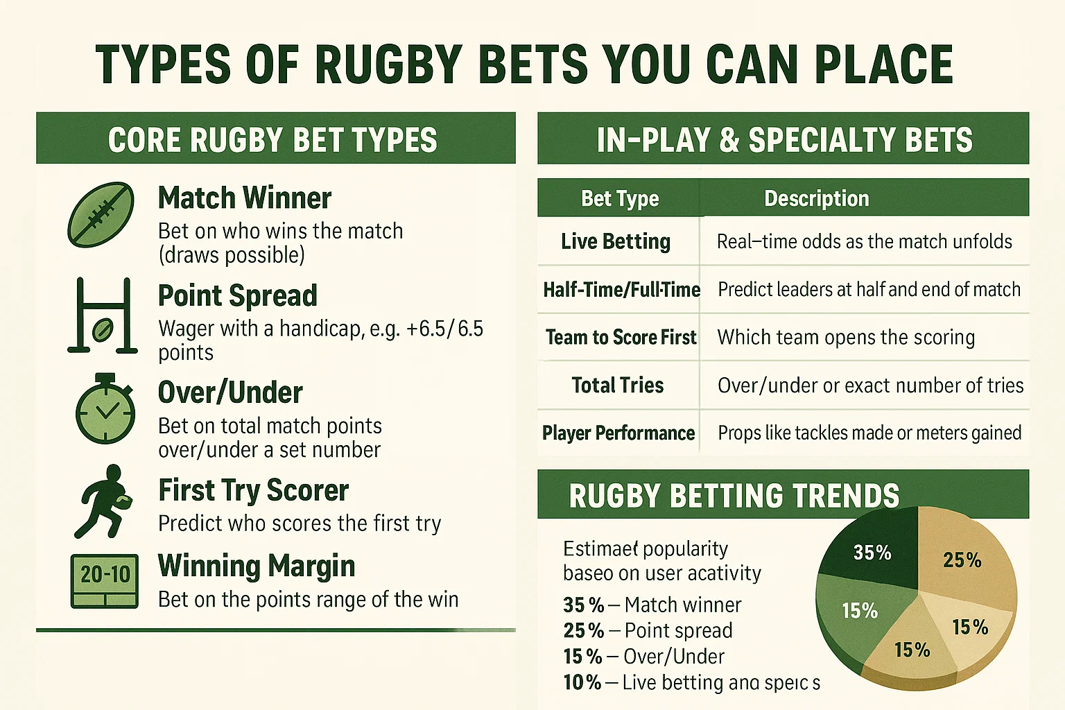 Types of Rugby Bets You Can Place